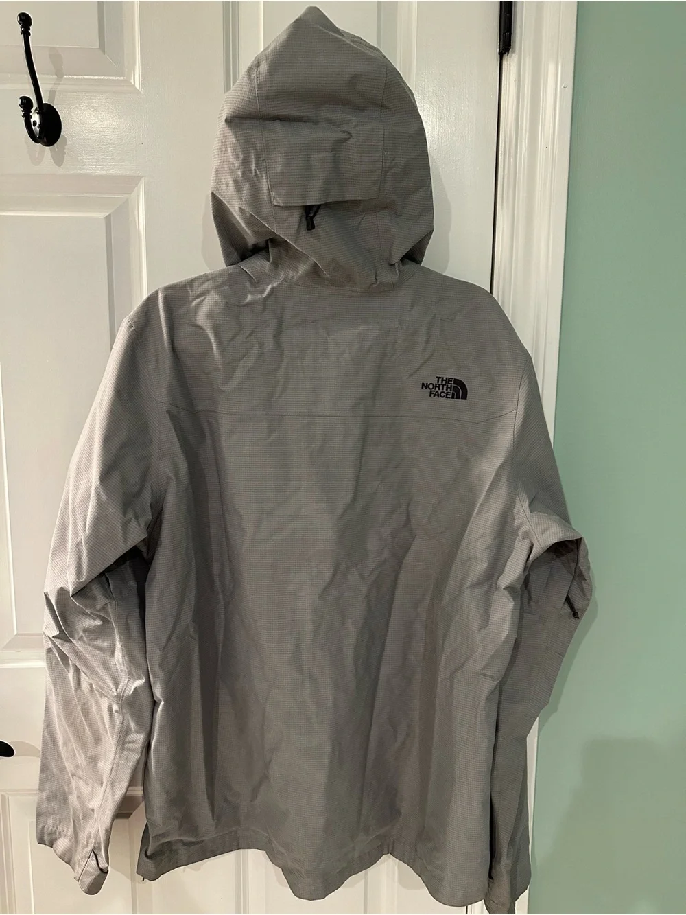 The North Face Light Gray Waterproof Hooded Jacket